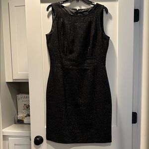 Tahari Arthur S. Levine Black Sparkly Sleeveless Dress